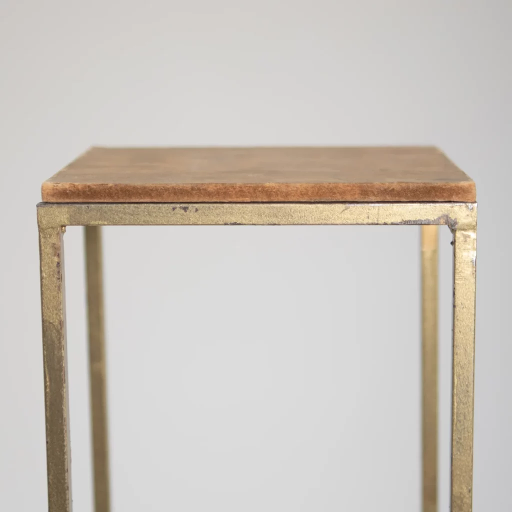 Podkładka do stojaków na kwiaty 20 x 20 cm - złota geometria - rent4events.pl, rent4wedding.pl.