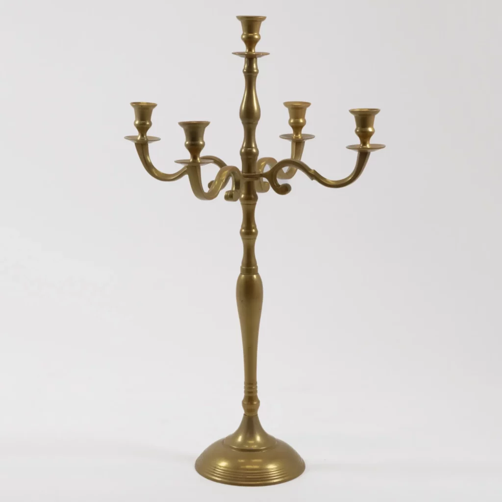 Złoty Kandelabr 78 cm - styl i klasa  - rent4events.pl, rent4wedding.pl.