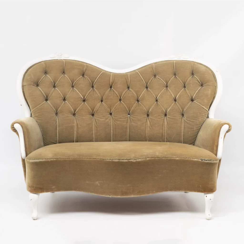 Sofa Barokowa Oliwkowa - stylowy wypoczynek - rent4events.pl, rent4wedding.pl.
