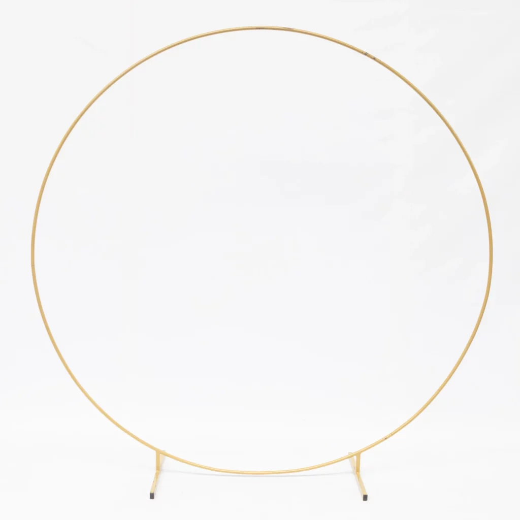 Złoty Stelaż Koło - złota geometria - rent4events.pl, rent4wedding.pl.