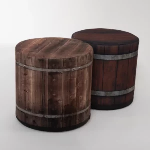 Pufy Beczki jasna i ciemna - na piracki statek i do westernu - rent4events.pl, rent4wedding.pl.