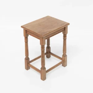 Mały Stolik Taboret Drewniany 1