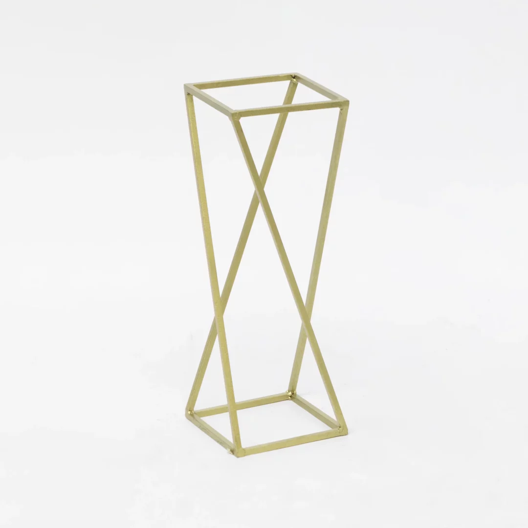 Złoty Stojak Geometryczny 57 cm