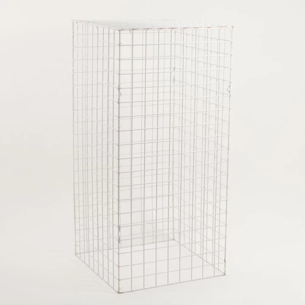 Biały Słupek z Kratki 95 cm