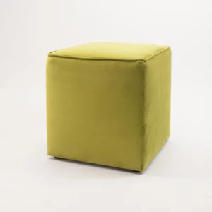 Pufa Kubik Oliwkowy Welur - leśny chillout - rent4events.pl, rent4wedding.pl.