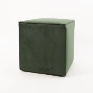 Pufa Kubik Butelkowa Zieleń Welur - leśny chillout - rent4events.pl, rent4wedding.pl.