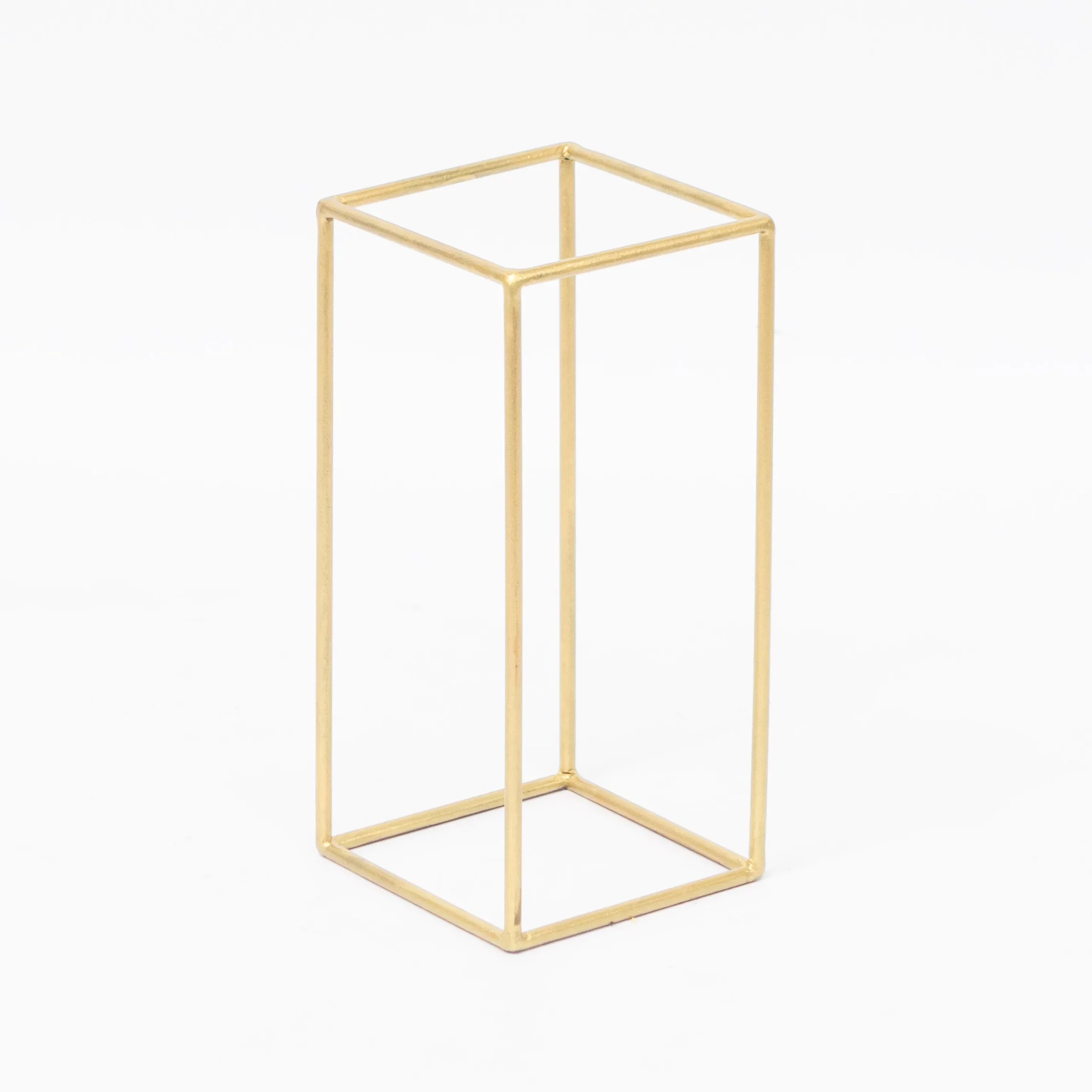 Złoty Stojak Na Kwiaty 40 cm - złota geometria - rent4events.pl, rent4wedding.pl.