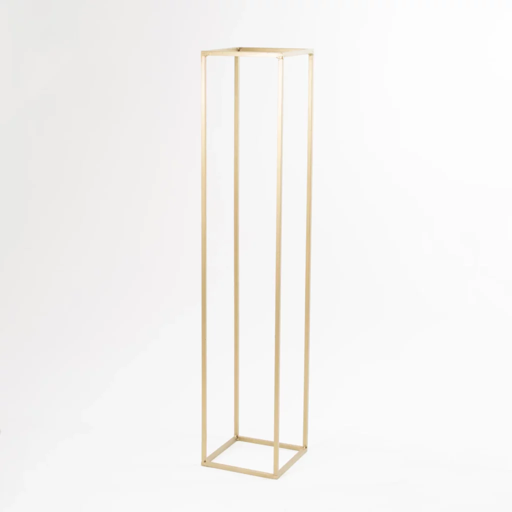 Złoty Stojak Na Kwiaty 100 cm - złota geometria - rent4events.pl, rent4wedding.pl.