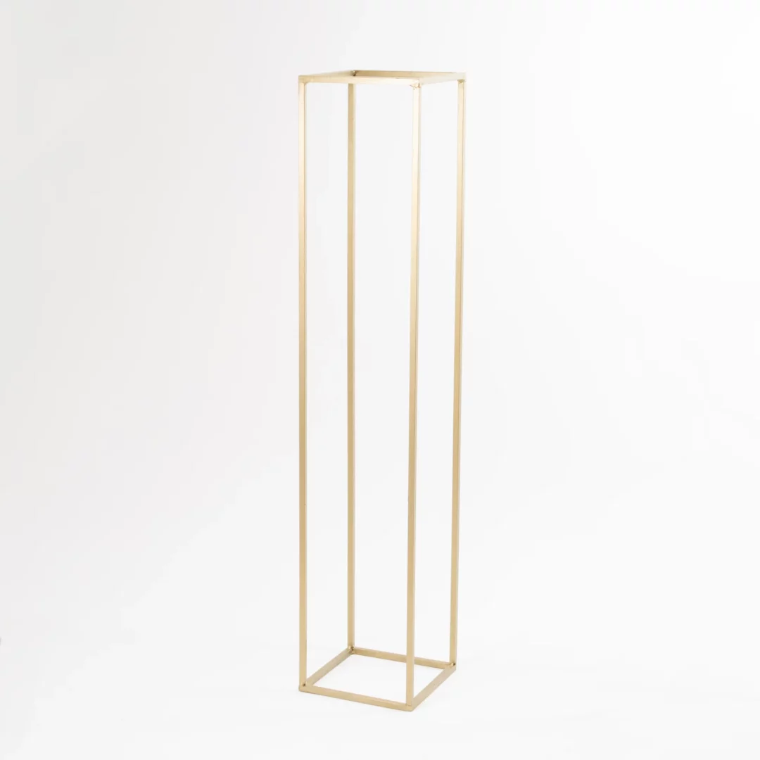 Złoty Stojak Na Kwiaty 100 cm - złota geometria - rent4events.pl, rent4wedding.pl.