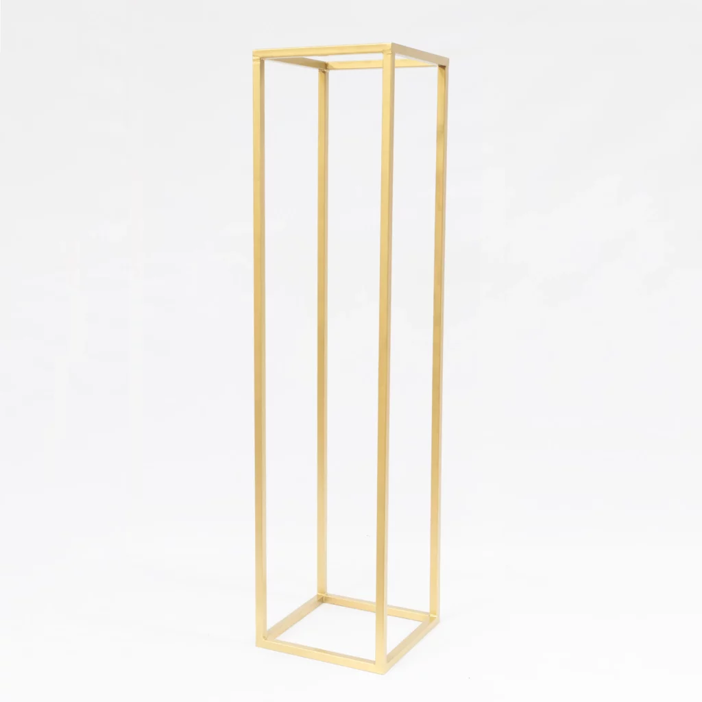 Złoty Słupek 206 cm - złota geometria - rent4events.pl, rent4wedding.pl.