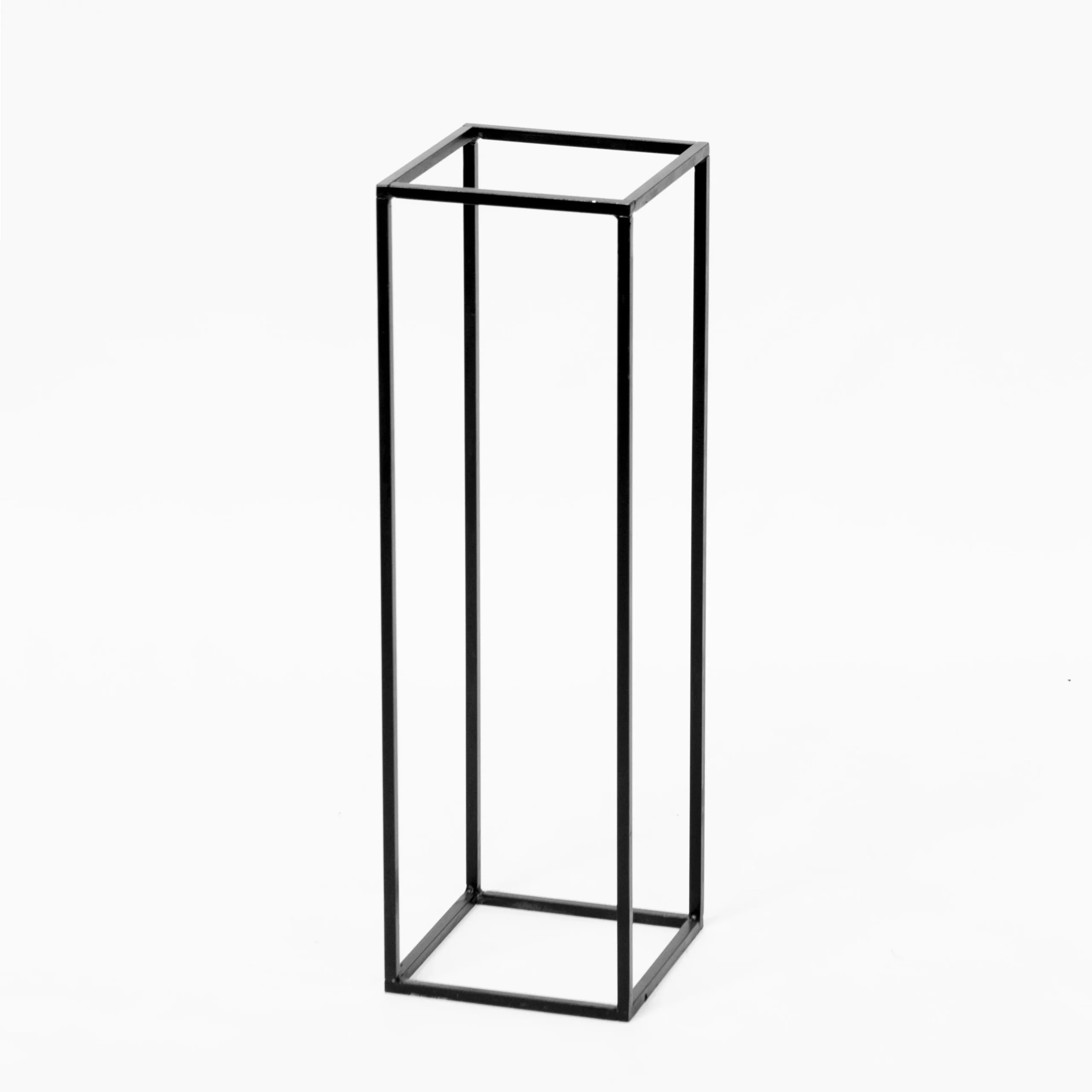 Czarny Stojak Na Kwiaty 65 cm - czarna geometria - rent4events.pl, rent4wedding.pl.