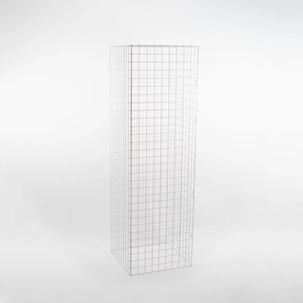 Biały Słupek z Kratki 150 cm - biała geometria - rent4events.pl, rent4wedding.pl.