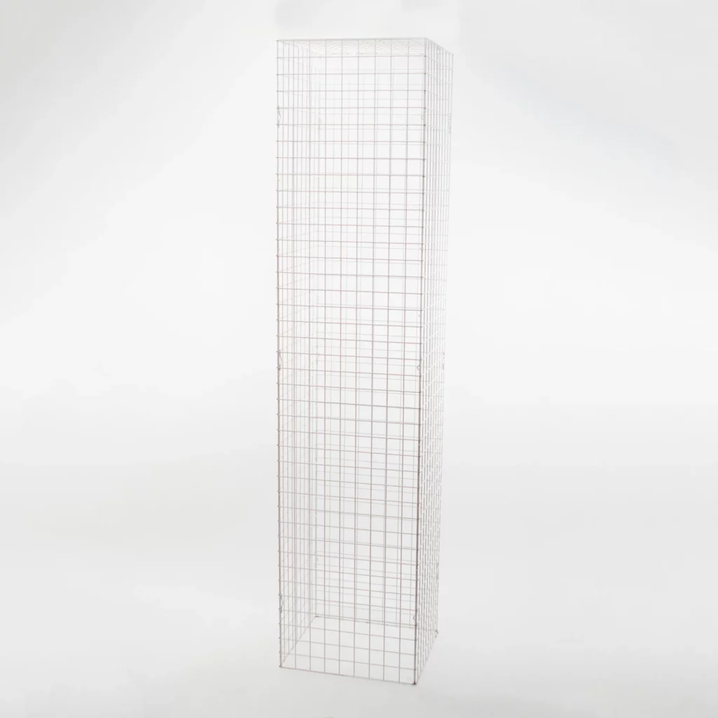 Biały Słupek z Kratki 200 cm - biała geometria - rent4events.pl, rent4wedding.pl.