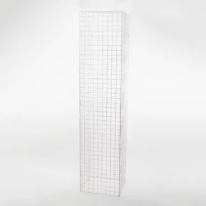 Biały Słupek z Kratki 200 cm - biała geometria - rent4events.pl, rent4wedding.pl.