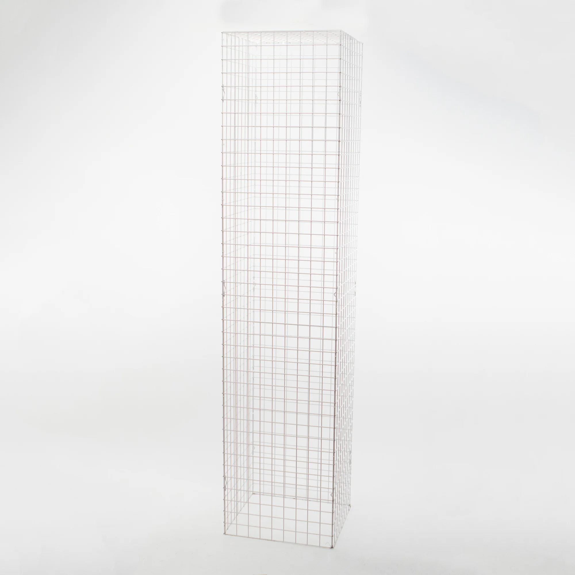 Biały Słupek z Kratki 200 cm - biała geometria - rent4events.pl, rent4wedding.pl.