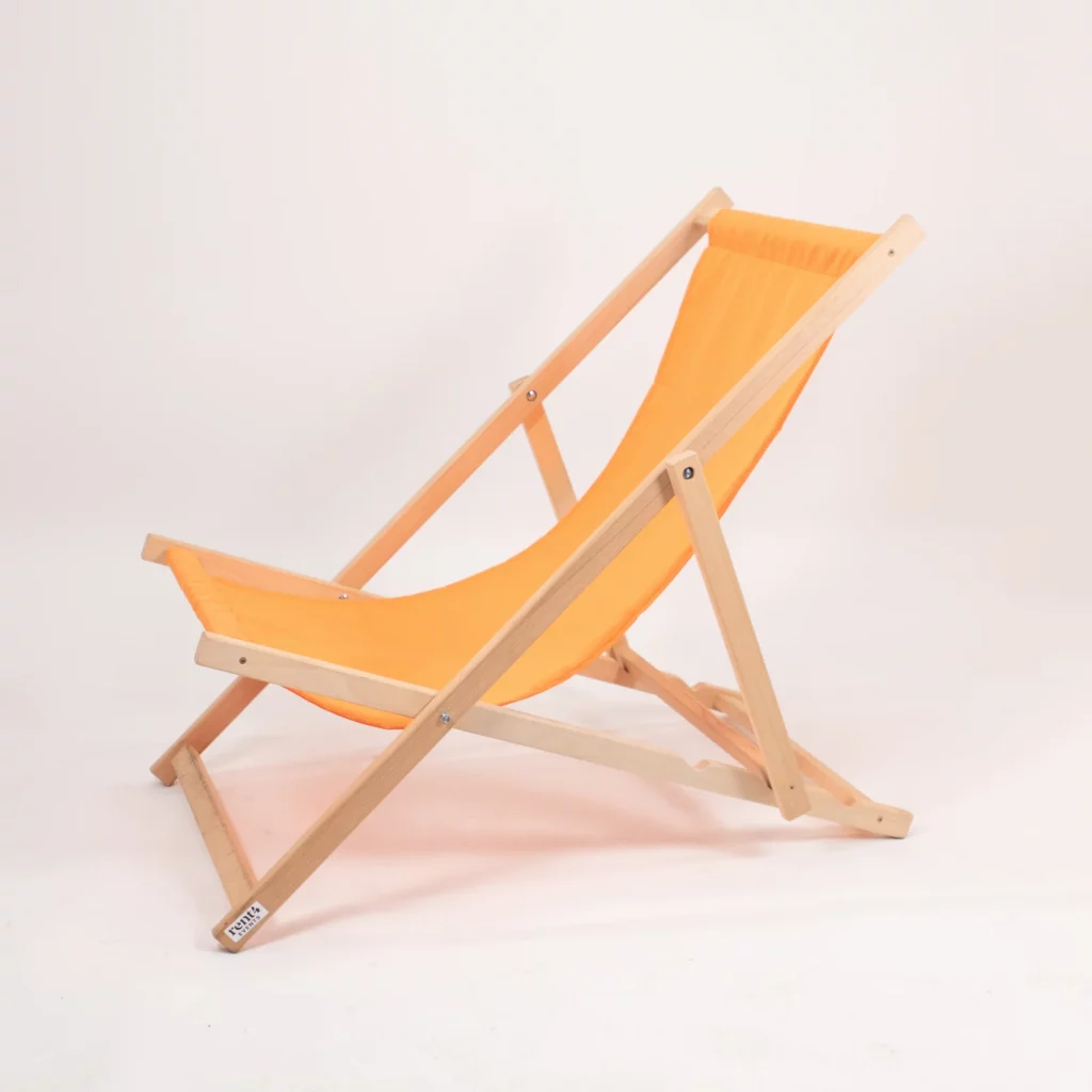 Leżak Drewniany Pomarańczowy - letni chillout - rent4events.pl, rent4wedding.pl.